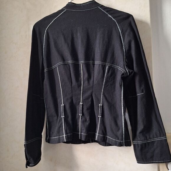 Bernard Sport Size 14 Black jean jacket, tailored - Picture 6 of 9